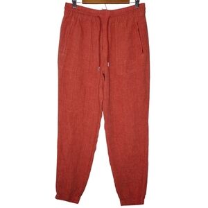 Athleta Red Drawstring Waist High-Rise Joggers Pants Sz 6